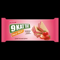 Ülker 9 Kat Tat İnce İnce Çilekli Gofret 114 G