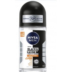 NIVEA Men Erkek Roll On Deodorant Black&White Invisible Güçlü Etki 50 ml