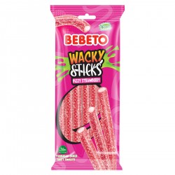 Bebeto Wacky Sticks Licorice Çilek 75 G