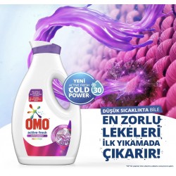 Omo Active Fresh Cold Power Renkliler için Sıvı Deterjan 1.69 lt